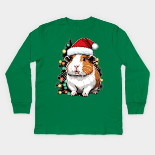 Christmas guinea pig pet lover design Kids Long Sleeve T-Shirt